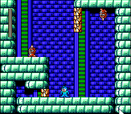 Animated GIF of the Falling Tower gimmick in action.