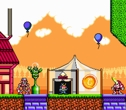 The exterior of the Challenge Tent.